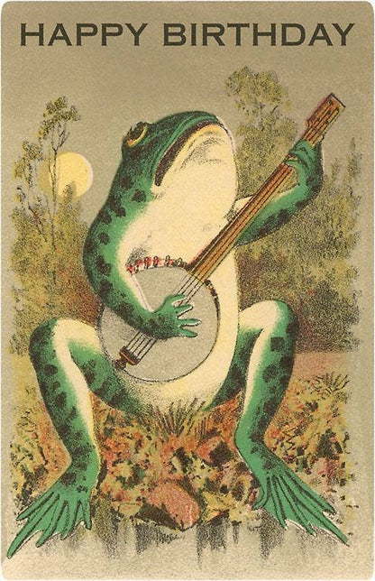 Happy Birthday, Frog with Banjo
