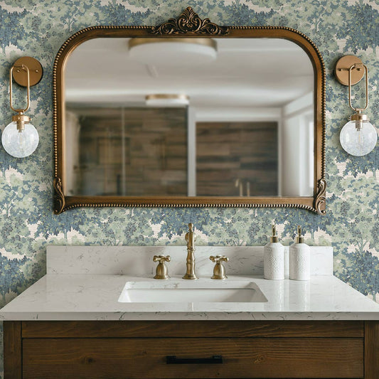 Canopy Toile Faux Grasscoth P+S Wallpaper Green, 28 sqft