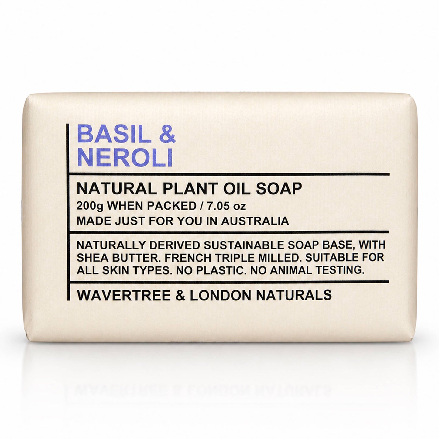 Wavertree & London Naturals Soap bar -  Basil & Neroli