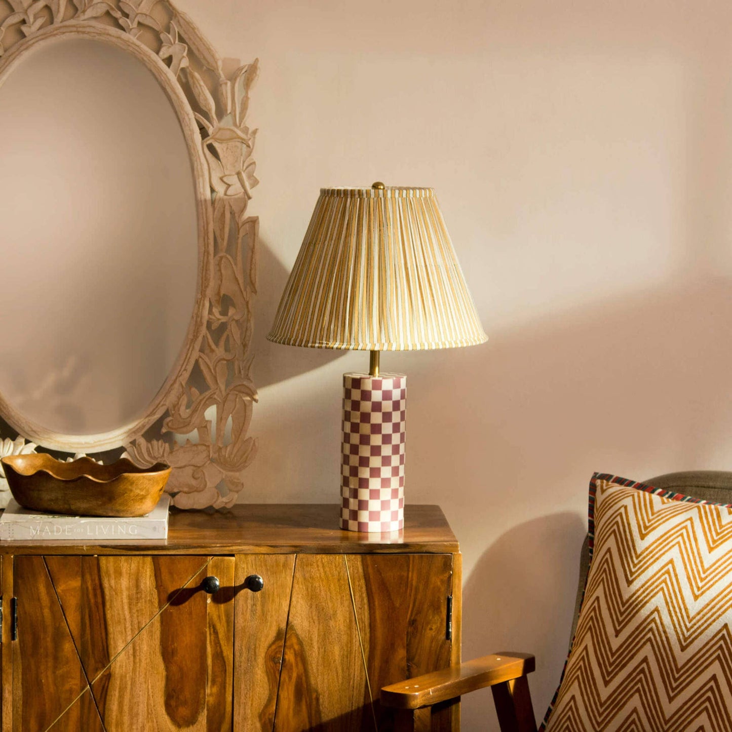 Candy Stripe Gathered Lampshade